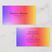虹色シェードグラデエレガントーショングラデーション 名刺 (正面/裏面)