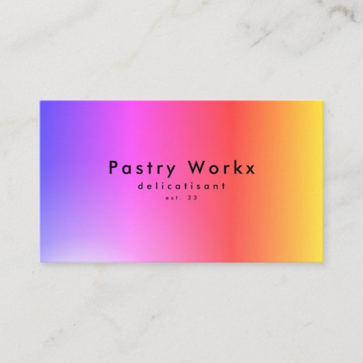 虹色シェードグラデエレガントーショングラデーション 名刺 (正面)