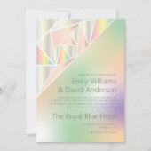 虹色シルバーパステルジェムインスパイアズ結婚ズ 招待状 (正面)