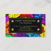 虹色ステンドグラス模様 名刺 (裏面)