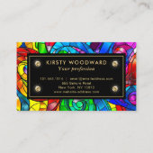 虹色ステンドグラス模様 名刺 (裏面)