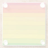 虹色ストライプの数々のの ガラスコースター (裏面)