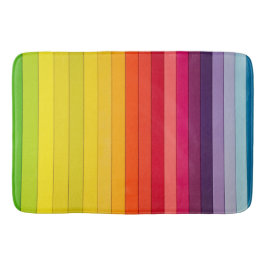 虹色ストライプの数々のの バスマット