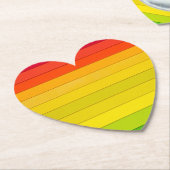 虹色ストライプの数々のの ペーパーコースター (アングル)