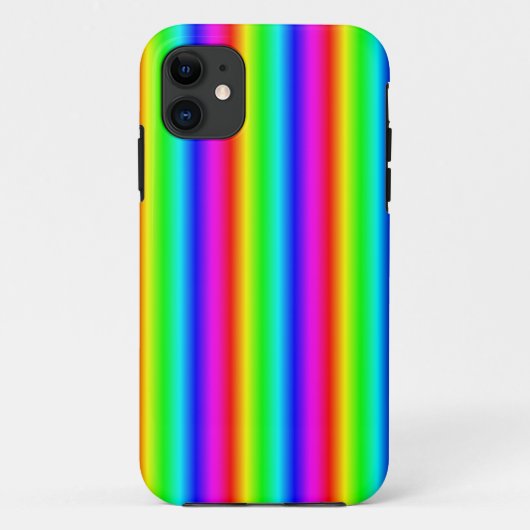 虹色ストライプの電話カバー Case-Mate iPhoneケース (裏面)