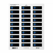 虹色スノーフレーク住所 シールテンプレート ラベル (フルシート)