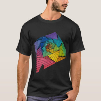 虹色スパイラル幾何学アートデザイン🌈 Tシャツ