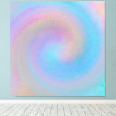 虹色スパイラル キャンバスプリント (インサイチュ (ウッドフロア))