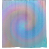 虹色スパイラル シャワーカーテン (正面)