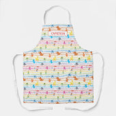 虹色セサミ絵柄 エプロン (正面)