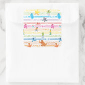 虹色セサミ絵柄 スクエアシール (バッグ)