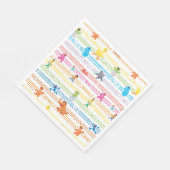 虹色セサミ絵柄 スタンダードランチョンナプキン (角)