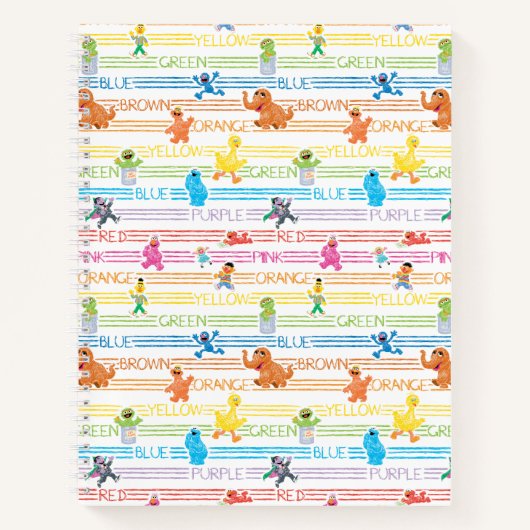 虹色セサミ絵柄 ノートブック (正面)