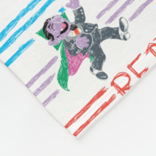 虹色セサミ絵柄 フリースブランケット (角)