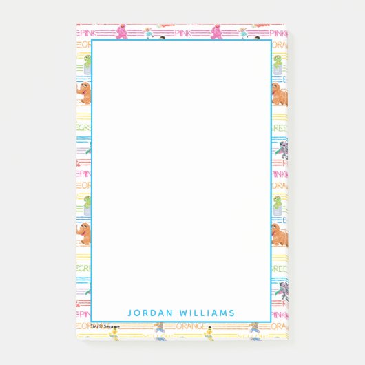 虹色セサミ絵柄 ポストイット (正面)