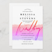 虹色タイポグラフィ結婚ズ 招待状 (正面/裏面)