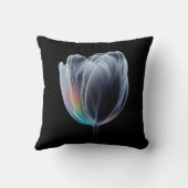 虹色チューリップオンブラック クッション (裏面)