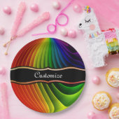 虹色ツイストパーティプレート ペーパープレート (パーティー)