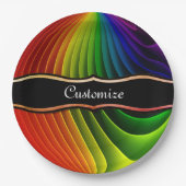 虹色ツイストパーティプレート ペーパープレート (正面)