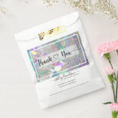 虹色ティンセルビジネスショッピング紙バッグ フェイバーバッグ (封をした状態)