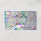 虹色ティンセルモダン事業 予約カード (裏面)