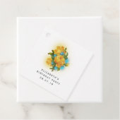 虹色ティール（緑がかった色）アンドゴールデンイエローローズアンドレース フェイバータグ (インサイチュ)