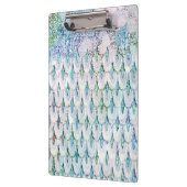 虹色ティール（緑がかった色）グリッターマーメイドフィッシュはかりで測 クリップボード (左)