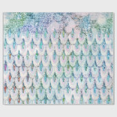 虹色ティール（緑がかった色）グリッターマーメイドフィッシュはかりで測 ラッピングペーパー (フラット)