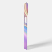 虹色デザイン、上品な白い文字名 Case-Mate iPhoneケース (裏面 / 右)