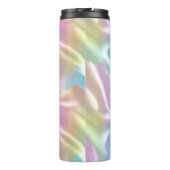 虹色デザイン、黒いスクリプト名 タンブラー (裏面)