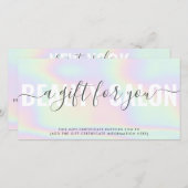 虹色トレンディーグラデーション虹色サロンギフトカード (正面/裏面)