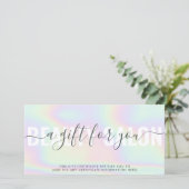 虹色トレンディーグラデーション虹色サロンギフトカード (スタンド正面)