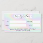 虹色トレンディーグラデーション虹色サロンギフトカード (裏面)