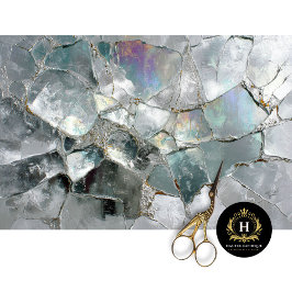 虹色ドラゴンスケールガラスのデコページ紙 薄葉紙