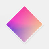 虹色ネオンホットピンク写真虹クール スタンダードランチョンナプキン (角)