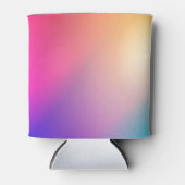 虹色ネオンホットピンク写真虹クール 缶クーラー (正面)