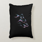 虹色ハウリングオオオカミ霊動物 アクセントクッション (正面(垂直))