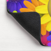 虹色ハッピー顔フラワーズ マウスパッド (コーナー)