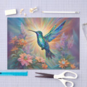 虹色ハミングバードデコップページ 薄葉紙 (クラフト)