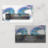 虹色バブルヨガオーガニック先生モノグラム 名刺 (正面/裏面)