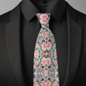 虹色バラと小石 ネクタイ