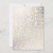 虹色バラ金ゴールドグリッターSweet sixteen 招待状 (裏面)