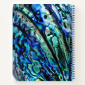 虹色パウアアワビの貝殻 ノートブック (裏面)