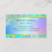 虹色パステルグリーンブルー金ゴールド液 名刺 (裏面)