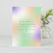 虹色パステルダイアモンドインスパイアバラ金ゴールド 招待状 (スタンド正面)