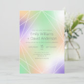 虹色パステルダイアモンドインスパイアモダン 招待状 (スタンド正面)