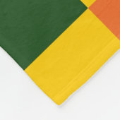 虹色パタ市松模様にーン フリースブランケット (角)