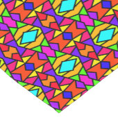 虹色パッチワーク幾何反復パターン ショートテーブルランナー (コーナー)