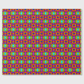 虹色パッチワーク幾何反復パターン ラッピングペーパー (フラット)