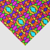 虹色パッチワーク幾何反復パターン 薄葉紙 (詳細)